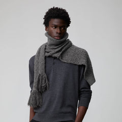 OPICLOTH Wool-Blend Fringed Shawl Scarf