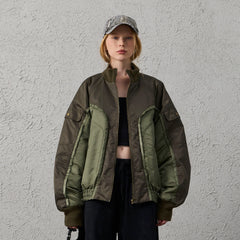 ORGANIC EMOTION Deconstructed MA-1 Down Bomber Jacket