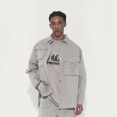 VANN VALRENCE Utility Washed Multi-Pocket Shirt Jacket