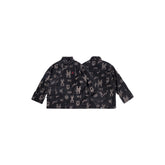 NERHI Tribal Totem Fleece Denim Jacket