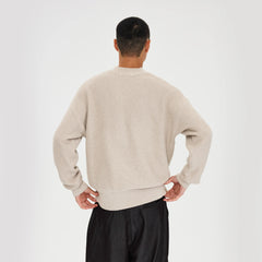 CATSSTAC Wheat-Weave V-Neck Oversized Sweater