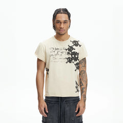 DND4DES Distressed Skull Graphic T-Shirt