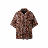 ME DA IGUAL Classic Leopard Full-Print Half Shirt
