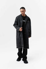 VANN VALRENCE Distressed Washed Denim Coat