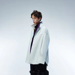 WHISTLEHUNTER Modern Caped Oversized Shirt