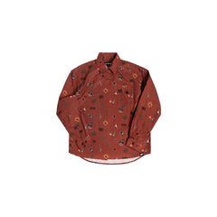 NERHI Asym Tribal Totem Full-Print Shirt