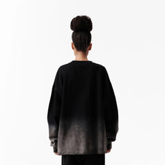 VANN VALRENCE Gradient Washed Oversized Sweatshirt