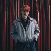 TRECLUB Retro Satin Badge-Patch Blouson