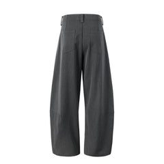 OKAYTHXBYE Pleated Curved Wide-Leg Trousers