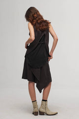 ILNya Nieternite Nifutur Asymmetrical Draped Pleated Shorts