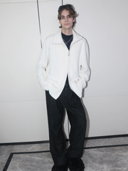 ASSEEN Asym-Zip Mohair Cardigan