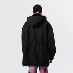 VANN VALRENCE Detachable Hood Faux-Fur Collar Parka
