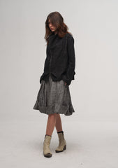 ILNya Nieternite Nifutur Double-Layer Weave Linen Jacket Black