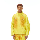 VANN VALRENCE Studded Gradient Stand Collar Oversized Jacket