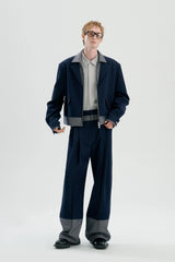 TIWILLTANG Contrast Layered Denim Jacket