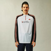 UMAMIISM Quick-Dry Striped Raglan Zip-Up Tee