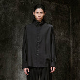 ILNya Nieternite Nifutur Ruffle-Neck Satin Shirt