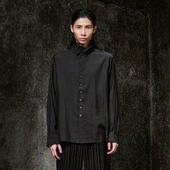 ILNya Nieternite Nifutur Ruffle-Neck Satin Shirt