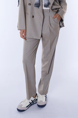 ASSEEN Essential Pleated Straight-Leg Cigarette Trousers