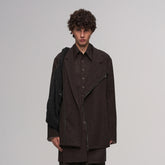 ILNya Nieternite Nifutur Wool-Blend Layered Sash Panel Blazer