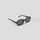 UNDERWATER Matte Black Oval Sunglasses