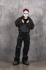 UNDERWATER Distressed Spliced Fallen Armor Zip-Up Hoodie