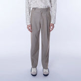 ASSEEN Essential Pleated Straight-Leg Cigarette Trousers