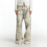 DND4DES×Faychui Distressed Gem&Lace Jeans