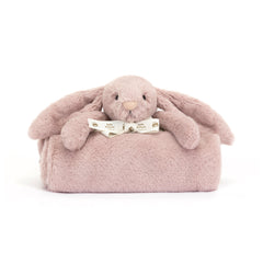 Jellycat Bashful Luxe Bunny Rosa Blankie with Gift Box