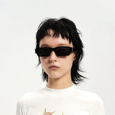 DAMAGE ASIA OPTICALS Metallic Square Frame Sunglasses
