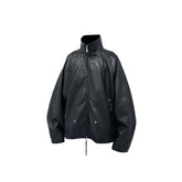 RELABEL Multi-Pocket Faux Leather Oversized Jacket