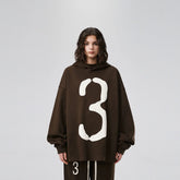 BONELESS Number 3 Puff-Print Hoodie