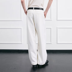 FACEONLAB Essential Wool-Blend Pleated Trousers