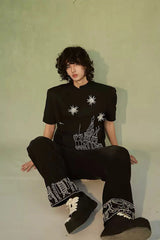 JIECHI Starry Castle Embellished T-Shirt
