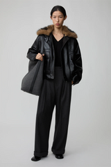 OPICLPOTH Wool-Blend Pleated Barrel Trousers