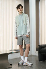 ENSHADOWER Contrast Arc Spliced Drawstring Vest