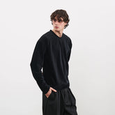 PMW Essential Velvet V-Neck Long Sleeve