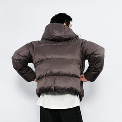 7440 37 1 Drawstring Hooded Thickened Down Puffer
