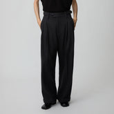 OPICLPOTH Wool-Blend Pleated Barrel Trousers