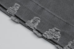 OVDY Layered-Waist Distressed Straight-Leg Pants