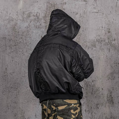 UNDERWATER Distressed Bondage MA-1 Jacket Black