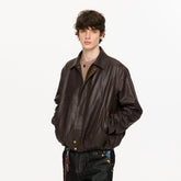 KREATE Floral-Lined Suede Bomber Jacket
