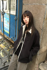 OKAYTHXBYE Double-Layer Floral Zip Jacket