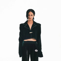 EMBRYO Devil Horned Velvet Cropped Jacket