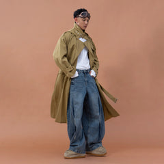 CLP Utility Belted Hooded Trench Coat