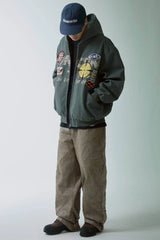 F2CE Distressed Paneled Waxed Pants