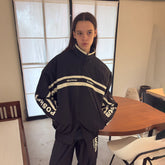 MIICHOUS Contrast Stripes Paneled Padded Jacket