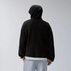 F2CE Embroidered LOGO Patch Half-Zip Fleece Hoodie