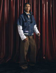 TRECLUB Hook-Buckle Layered Canvas Jacket