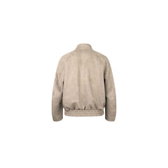 OKAYTHXBYE Contrast Collar Suede Jacket